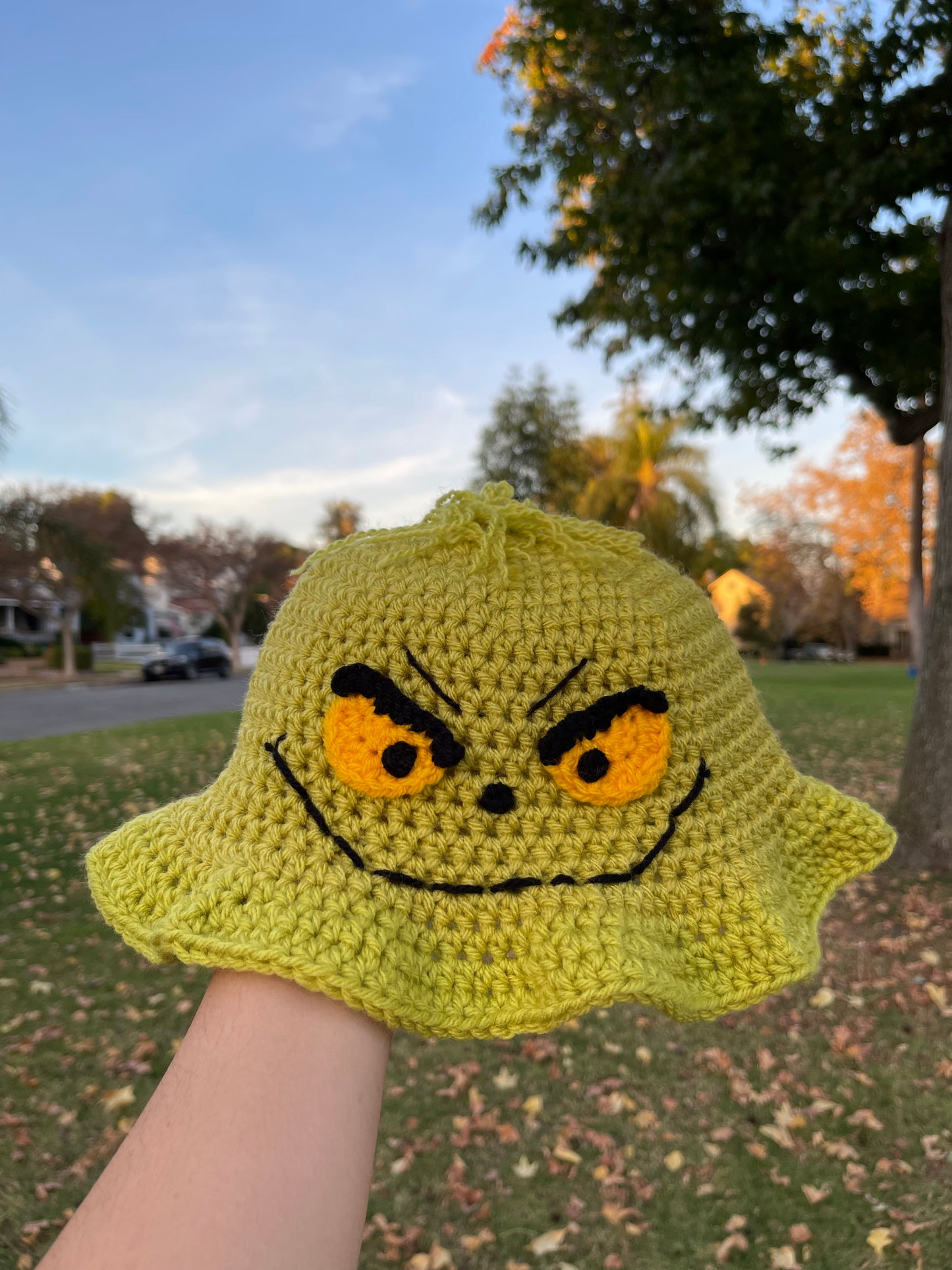 Crochet Grinch Bucket Hat