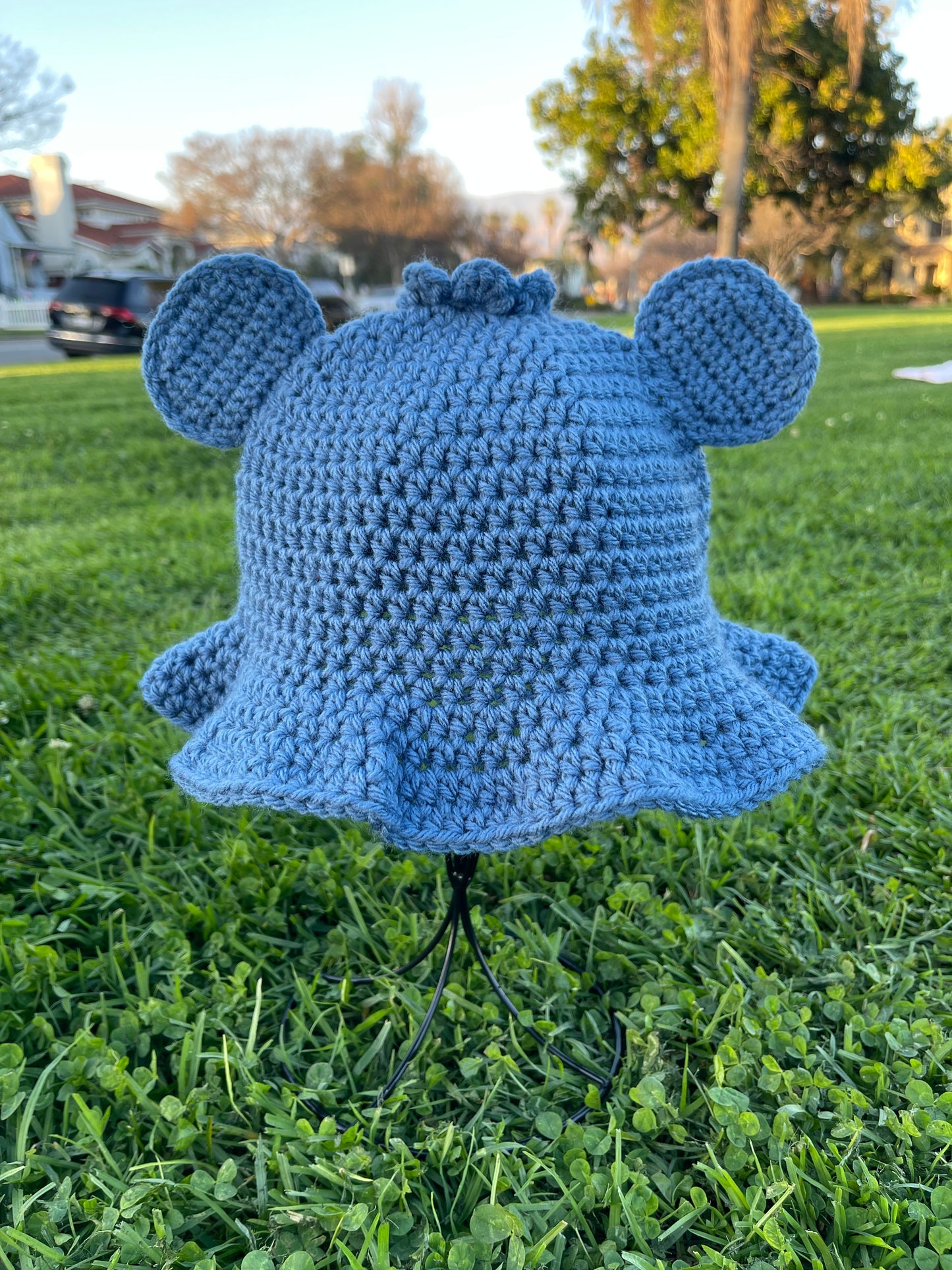 Crochet Blueberry Mickey Bucket Hat