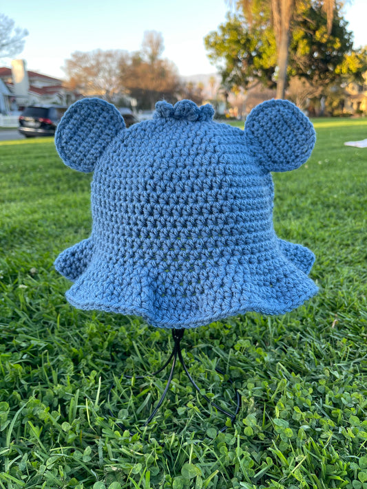 Crochet Blueberry Mickey Bucket Hat