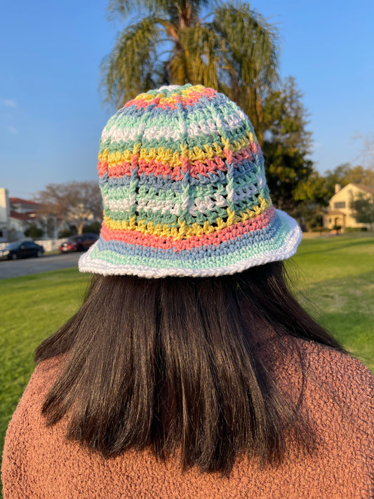 Crochet Pastel Bucket Hat