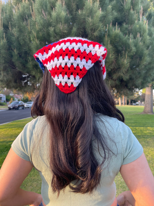 Crochet U.S.A. Flag Bandana