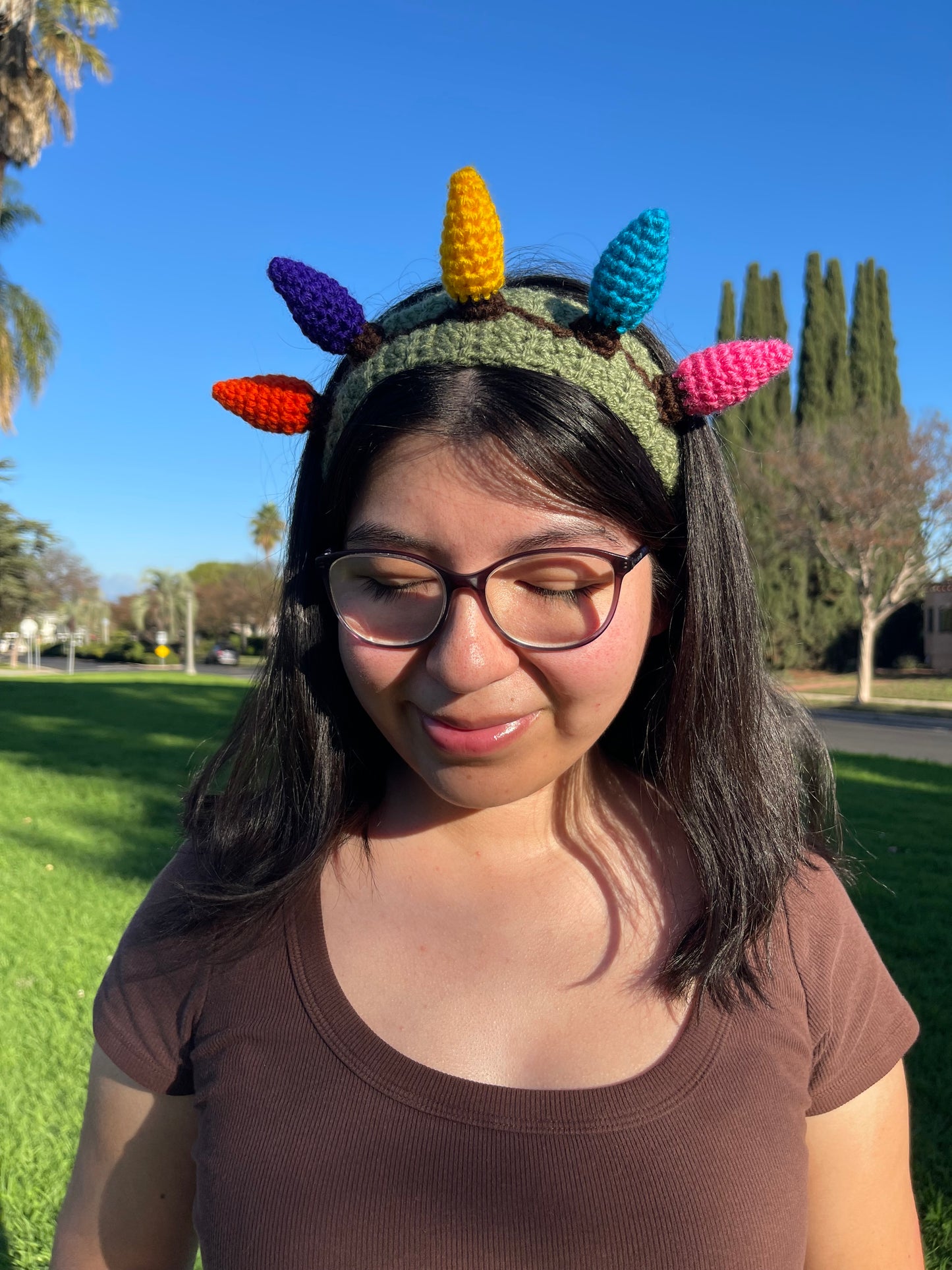 Crochet Christmas Lights Headband