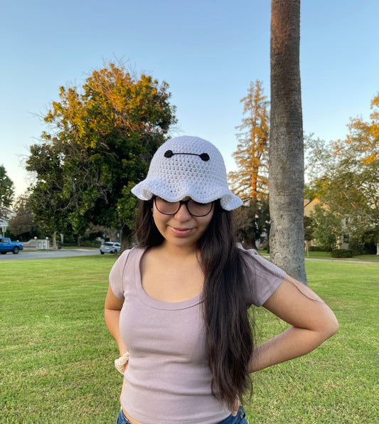 Crochet Baymax Bucket Hat