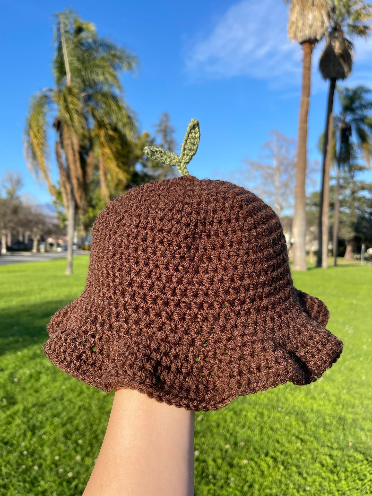 Crochet Sprout Bucket Hat