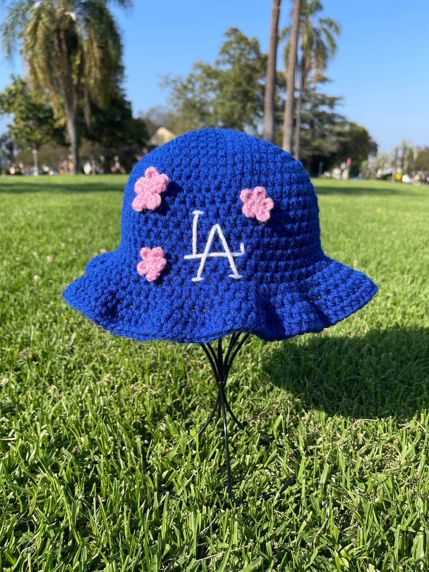 Crochet Dodgers Bucket Hat