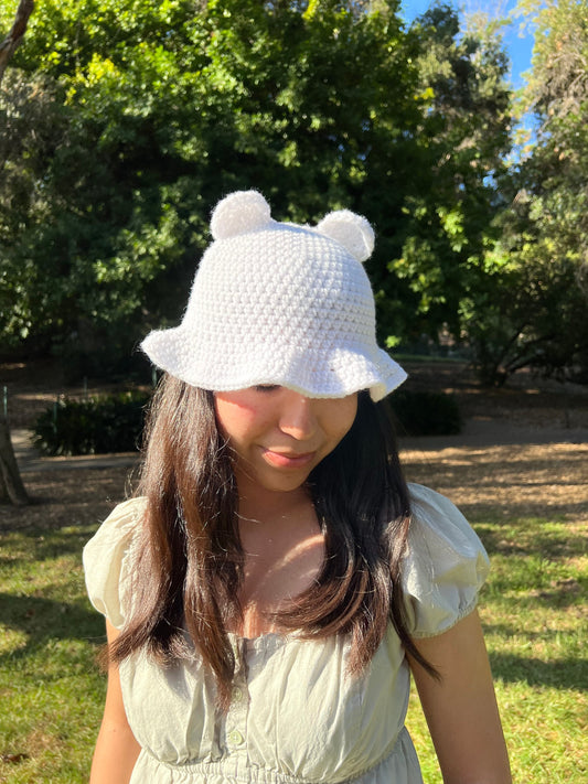 Crochet Teddy Bear Bucket Hat