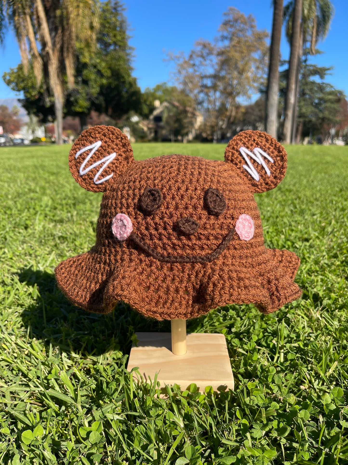 Crochet Gingerbread Mickey Bucket Hat