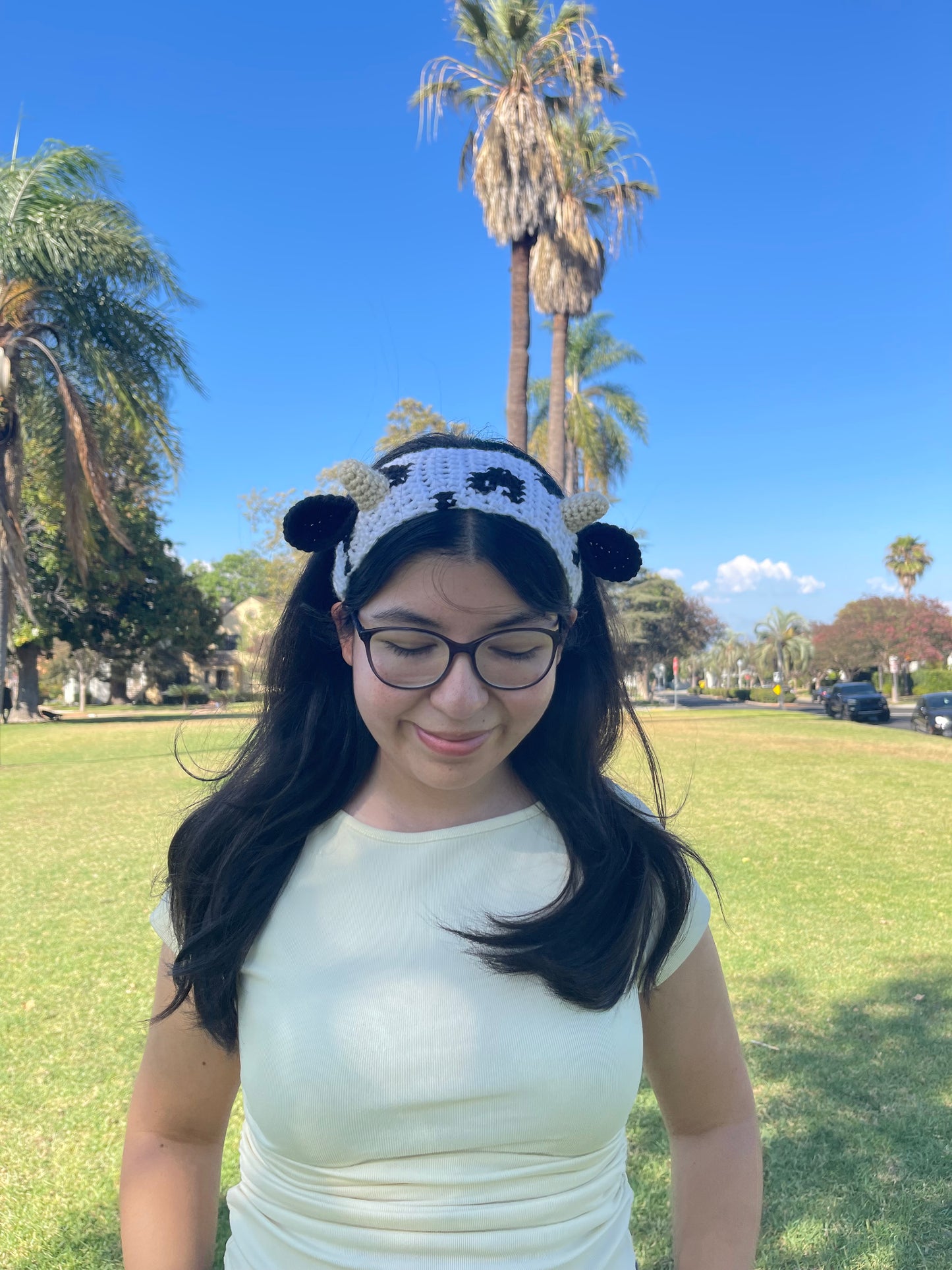 Crochet Cow Headband