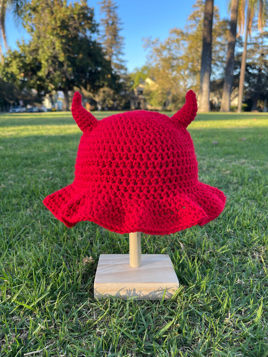 Crochet Devil Bucket Hat