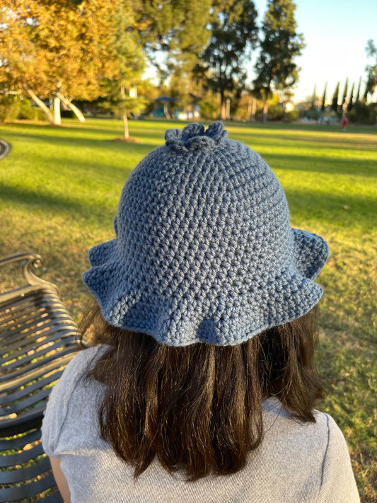 Crochet Blueberry Bucket Hat