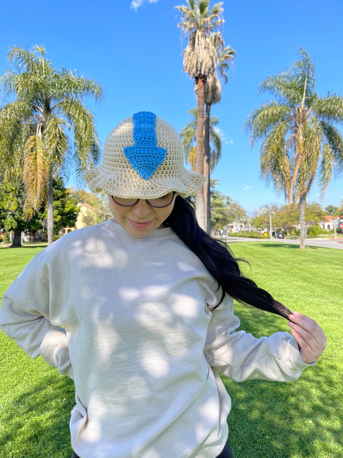 Crochet Aang Bucket Hat