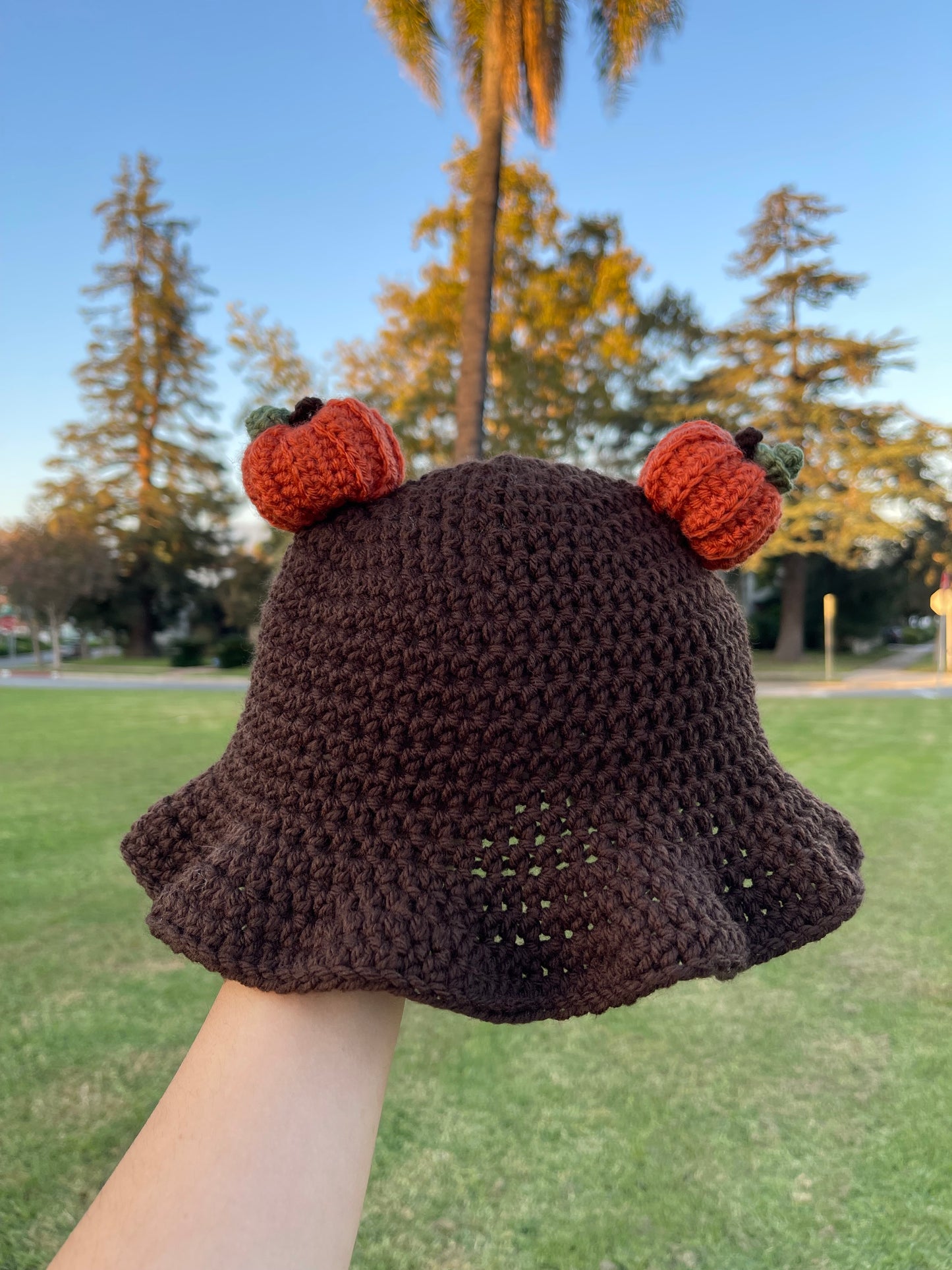 Crochet Mini Pumpkin Bucket Hat