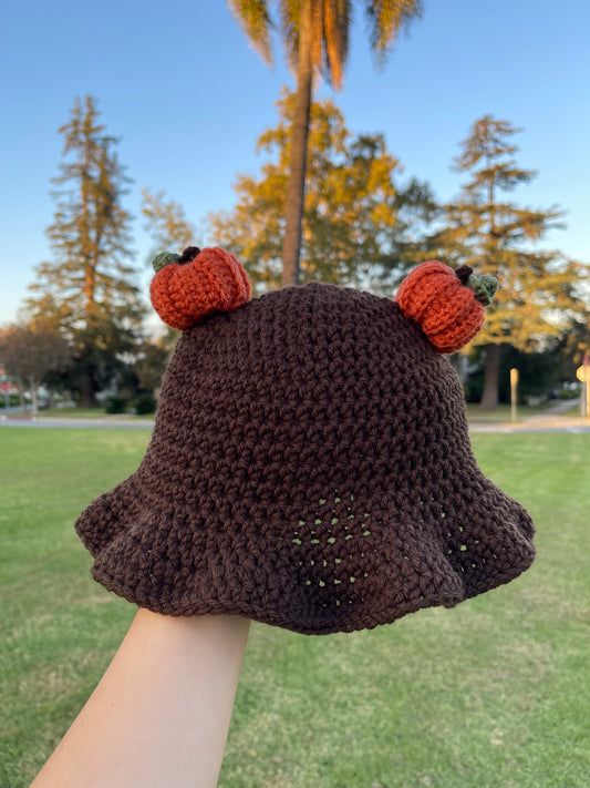 Crochet Mini Pumpkin Bucket Hat