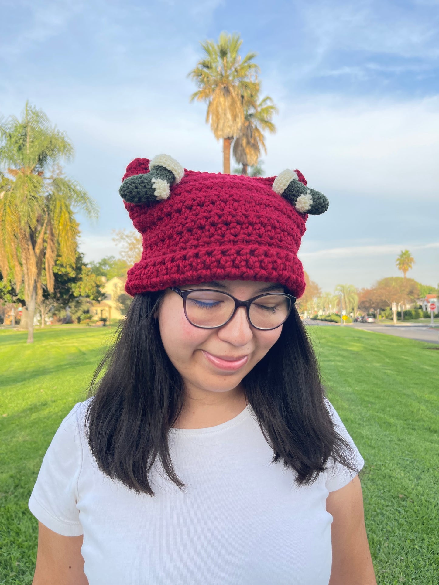 Crochet Christmas Cat Beanie