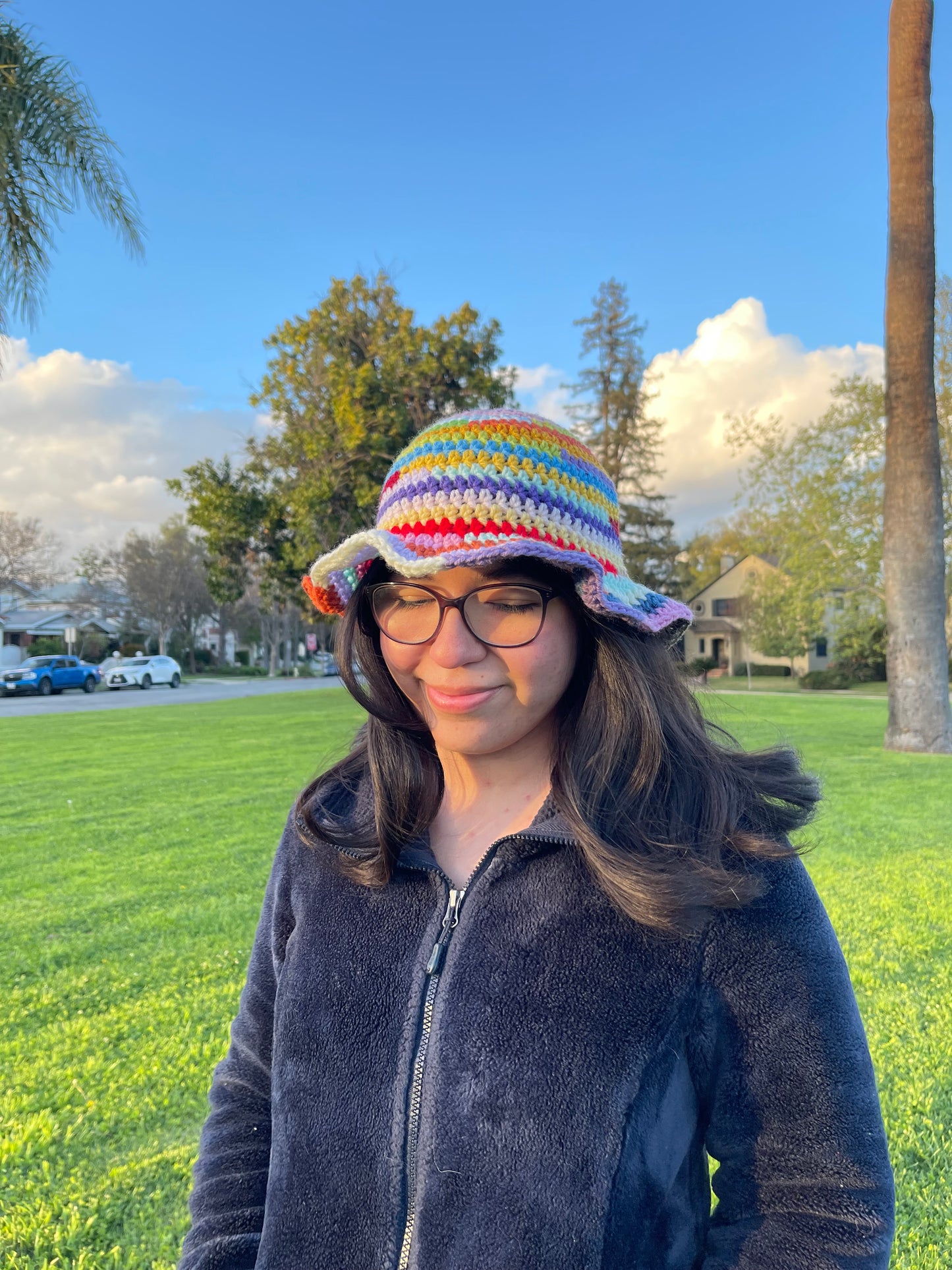 Crochet Multicolor Bucket Hat