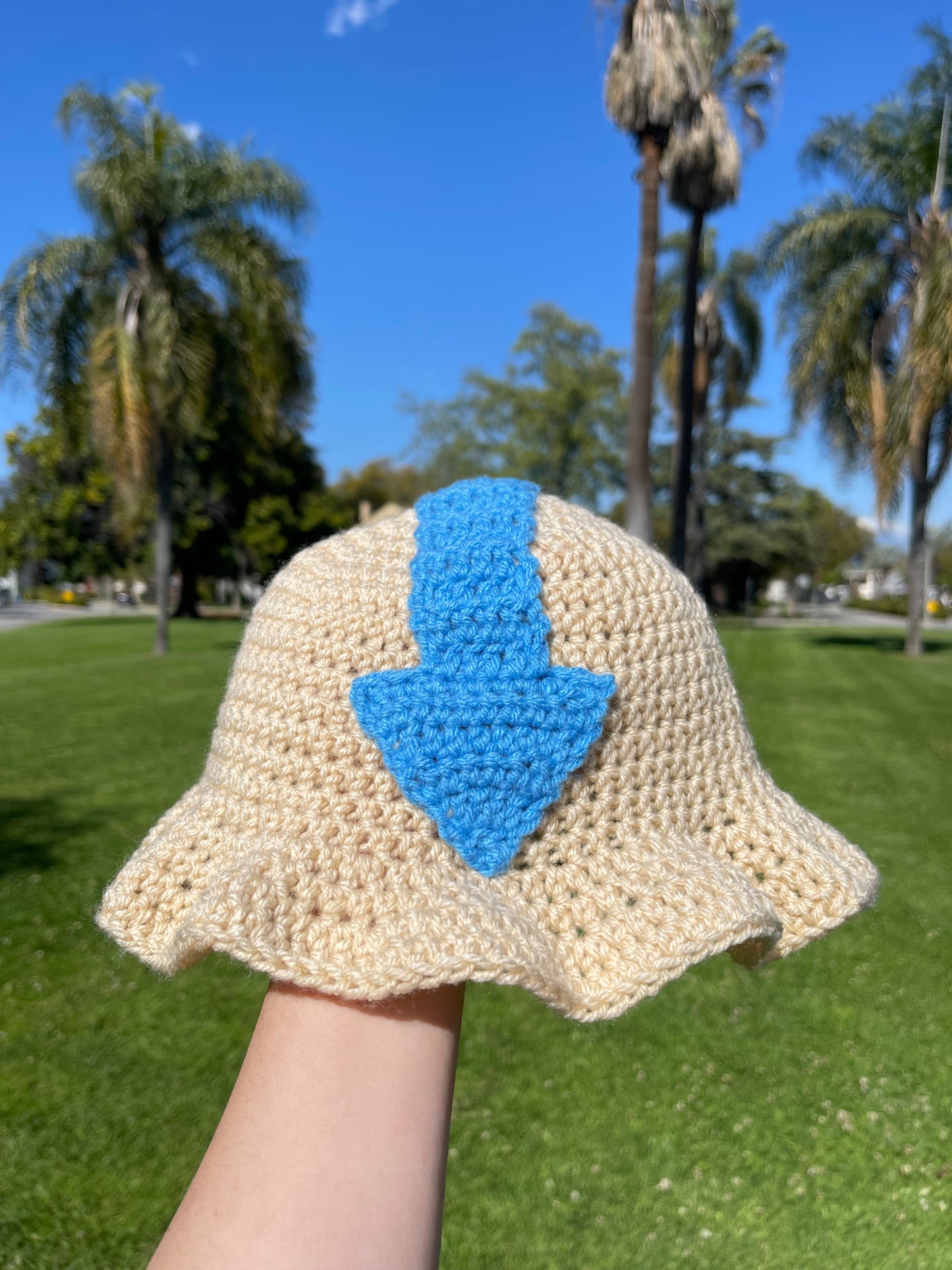 Crochet Aang Bucket Hat