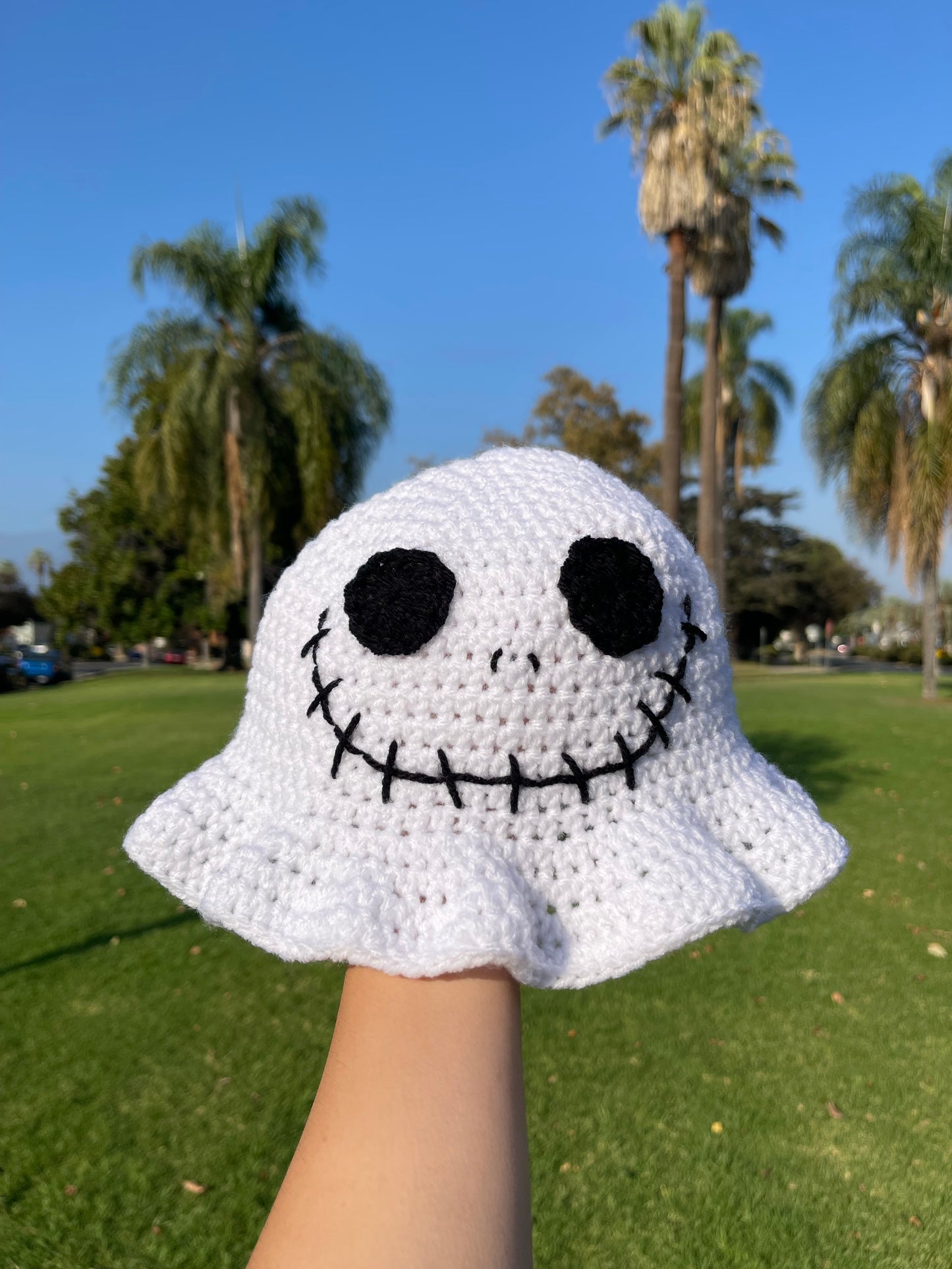 Crochet Jack Skellington Bucket Hat