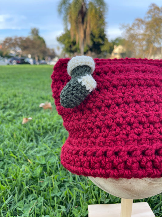 Crochet Christmas Cat Beanie