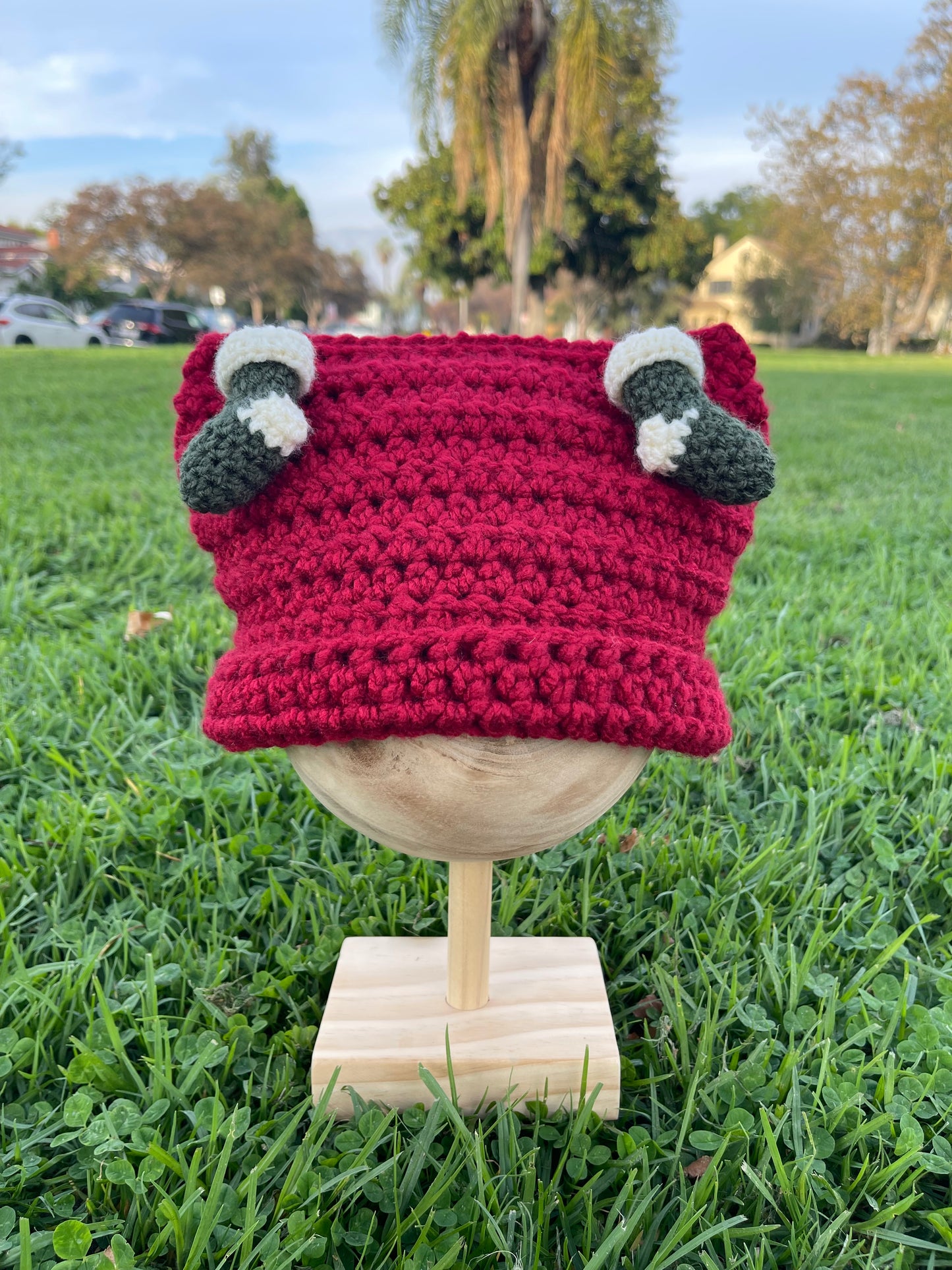 Crochet Christmas Cat Beanie