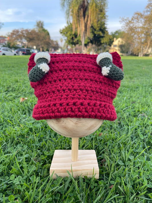 Crochet Christmas Cat Beanie