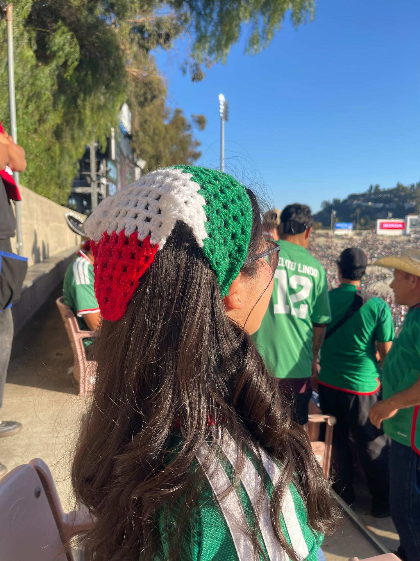 Crochet Mexican Flag Bandana