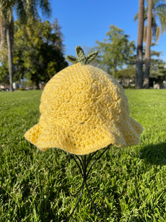 Crochet Pineapple Bucket Hat