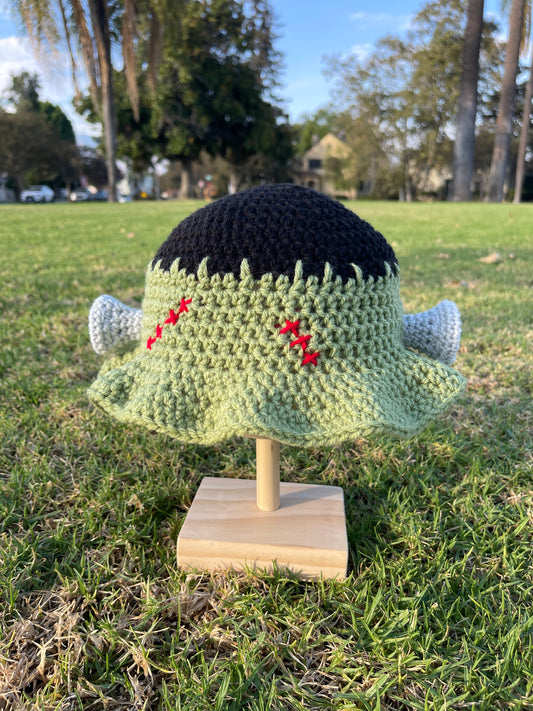 Crochet Frankenstein Bucket Hat