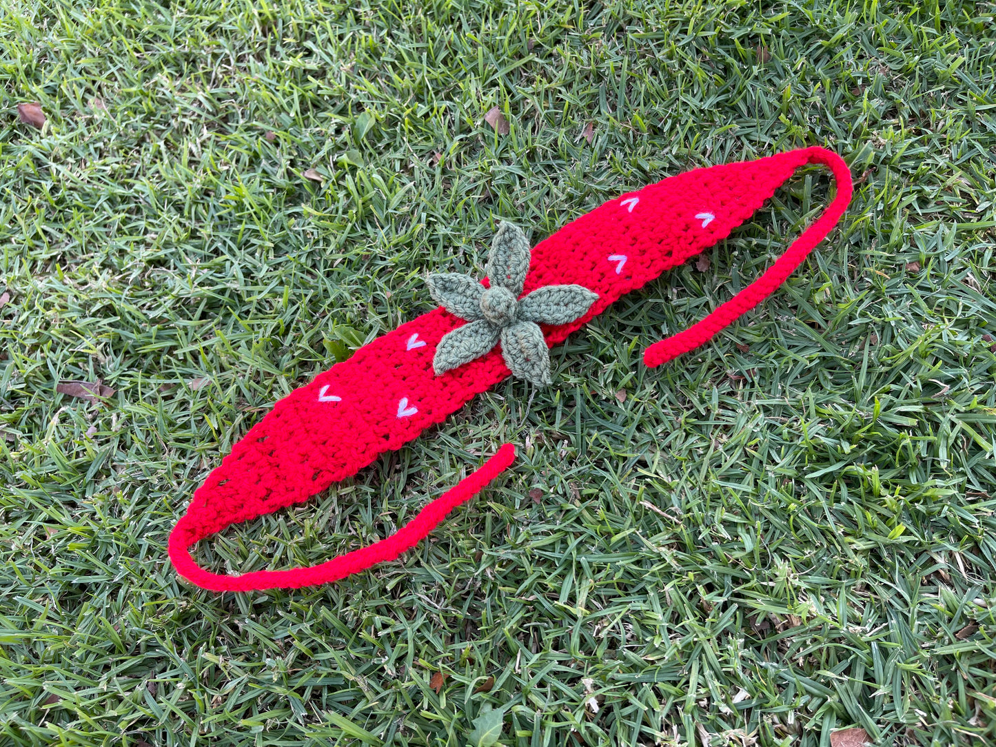 Crochet Strawberry Headband