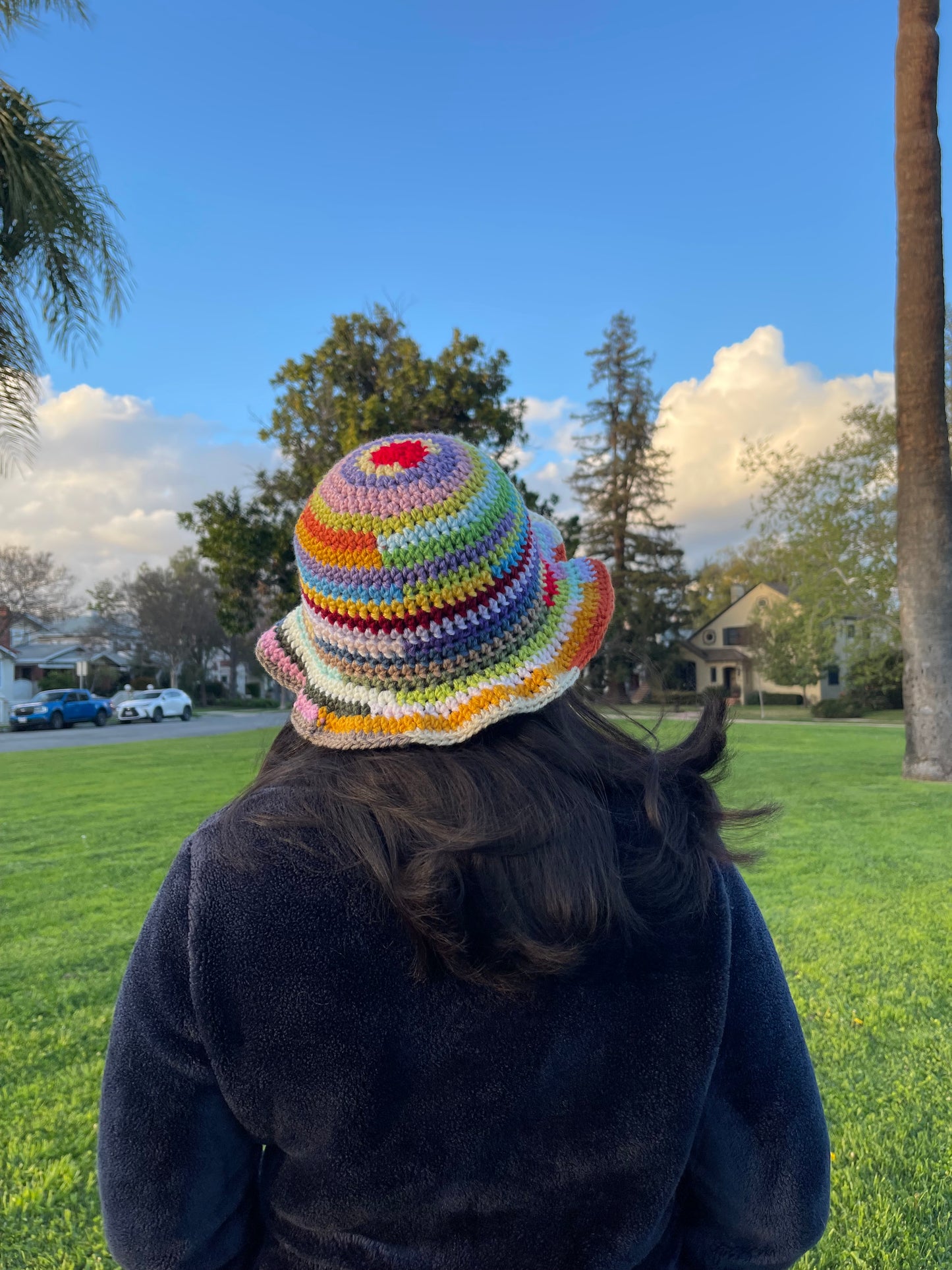 Crochet Multicolor Bucket Hat