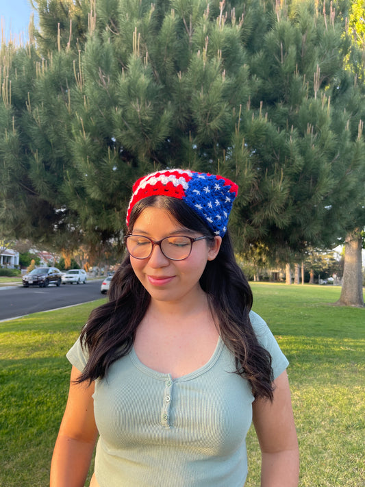Crochet U.S.A. Flag Bandana