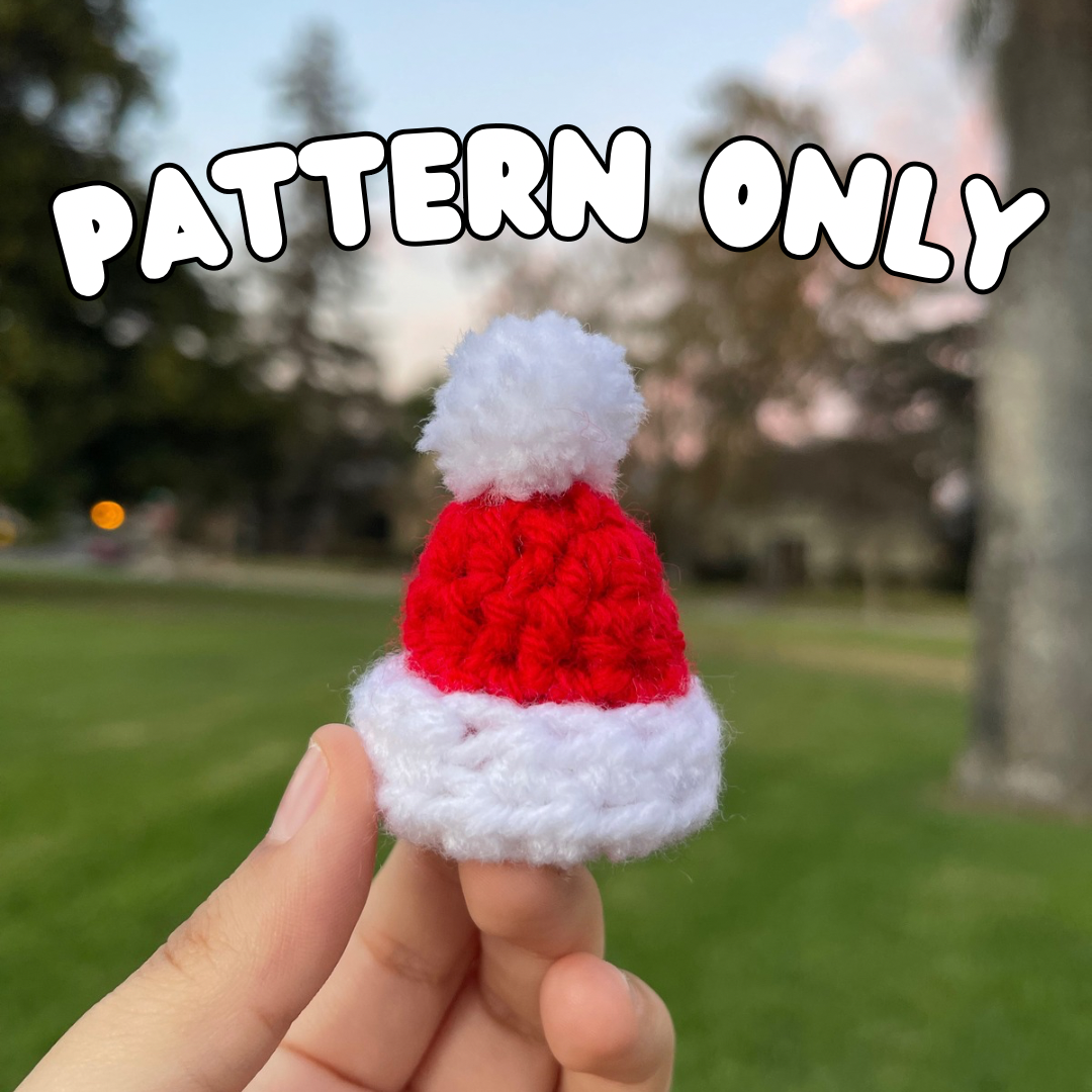 Crochet Mini Santa Hat PATTERN Natgiso crochet-mini-santa-hat-pattern-natgiso