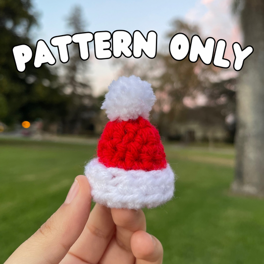 Crochet Mini Santa Hat PATTERN