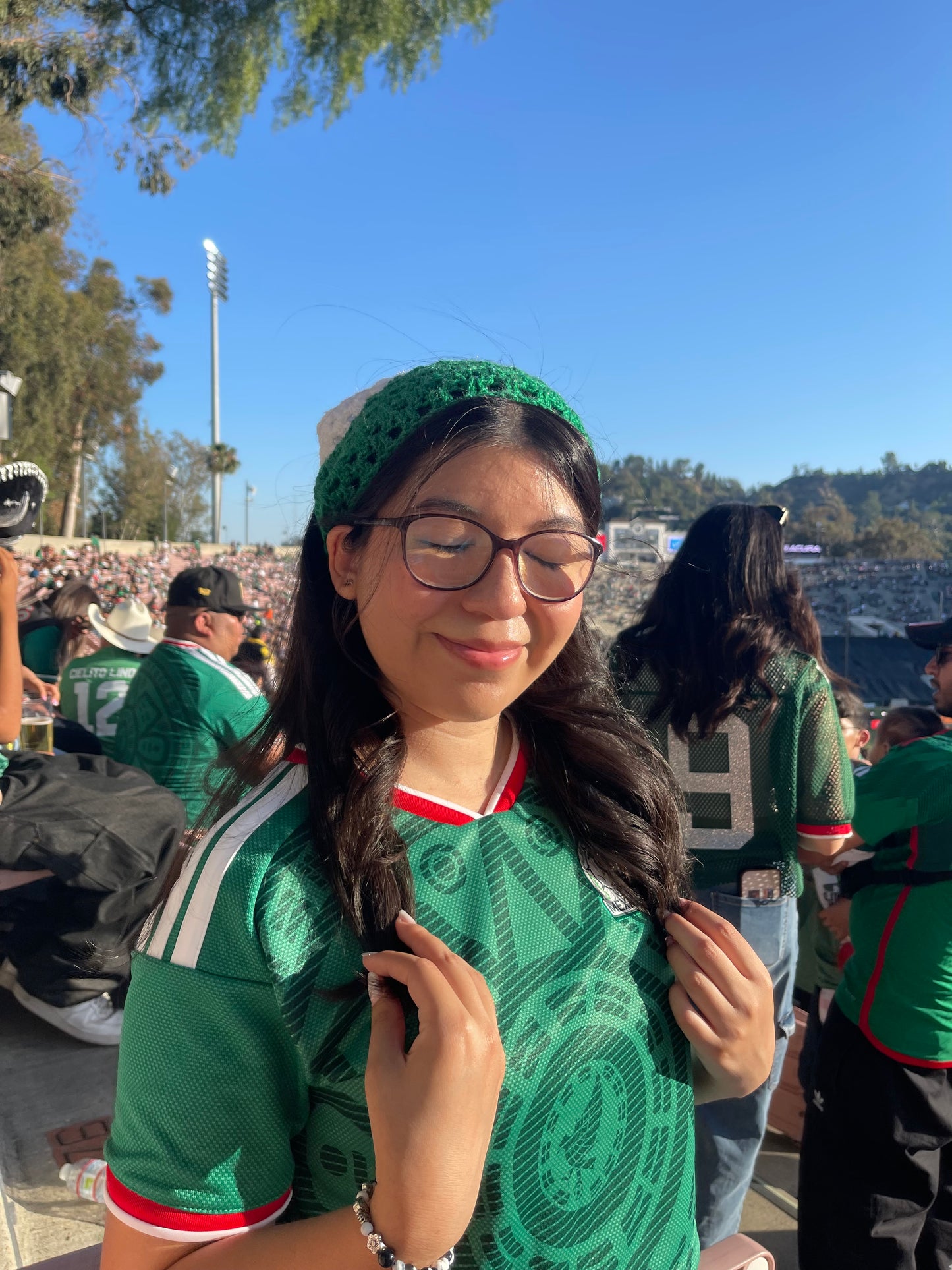 Crochet Mexican Flag Bandana