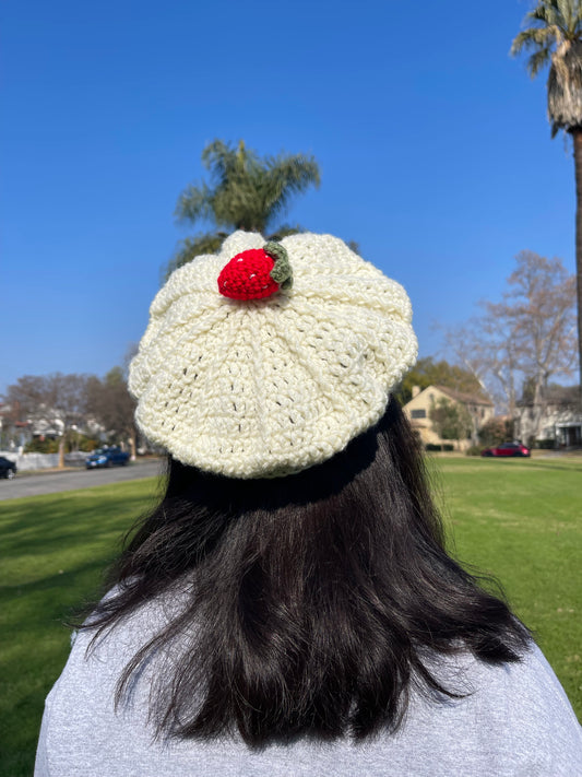 Crochet Fresas Con Crema Beret