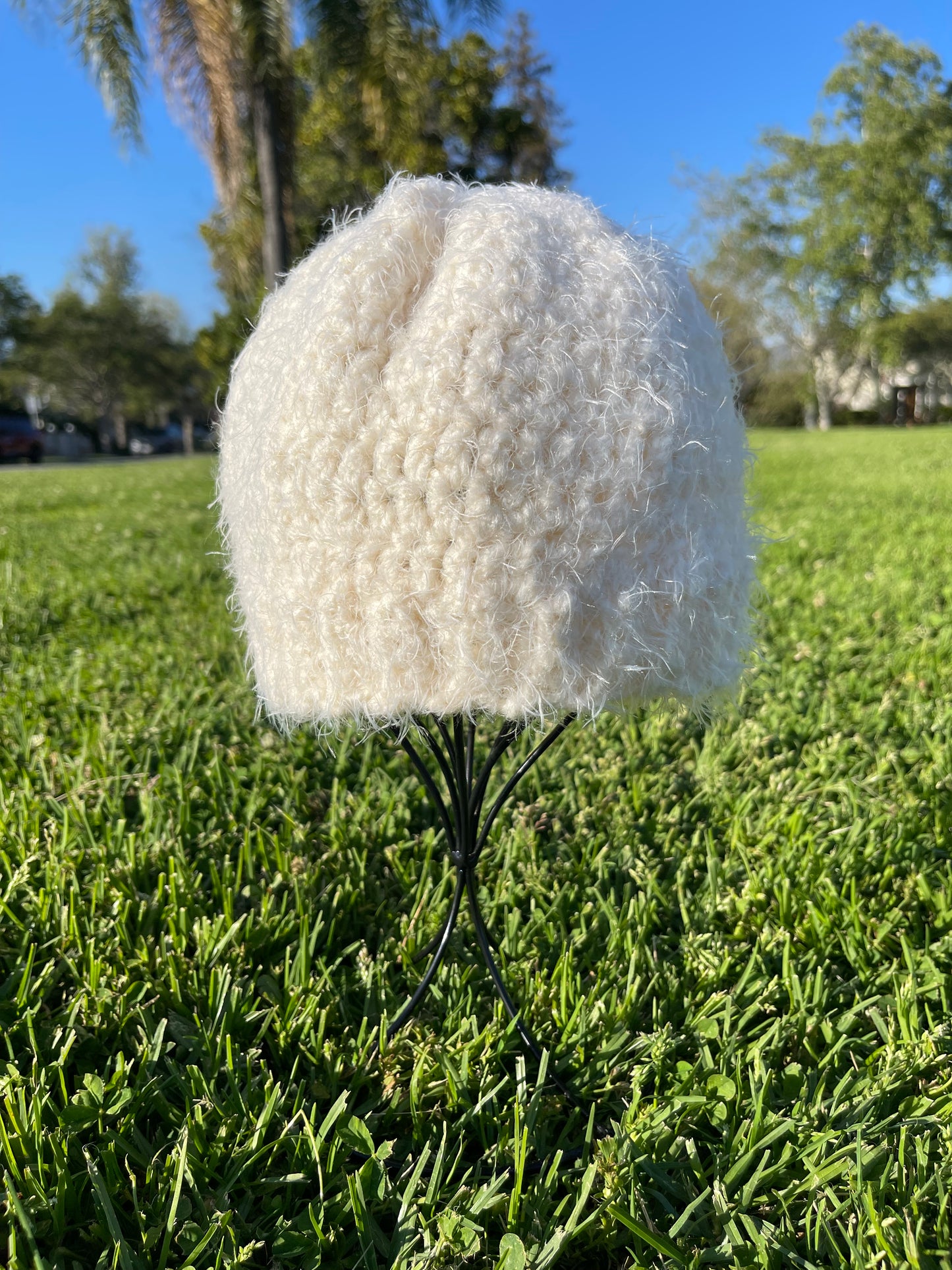 Crochet Fuzzy Beanie