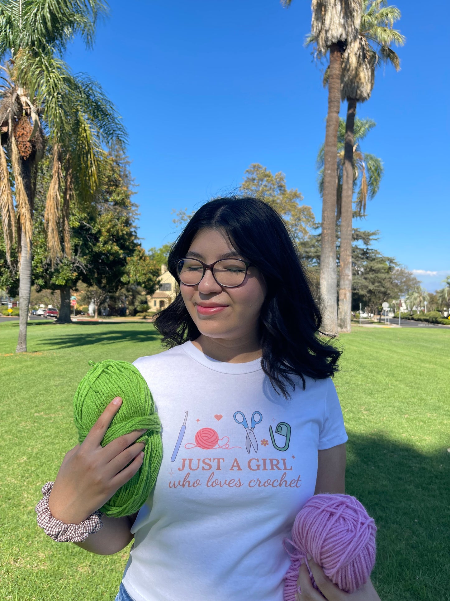 “Just a girl who loves crochet” - Baby Tee