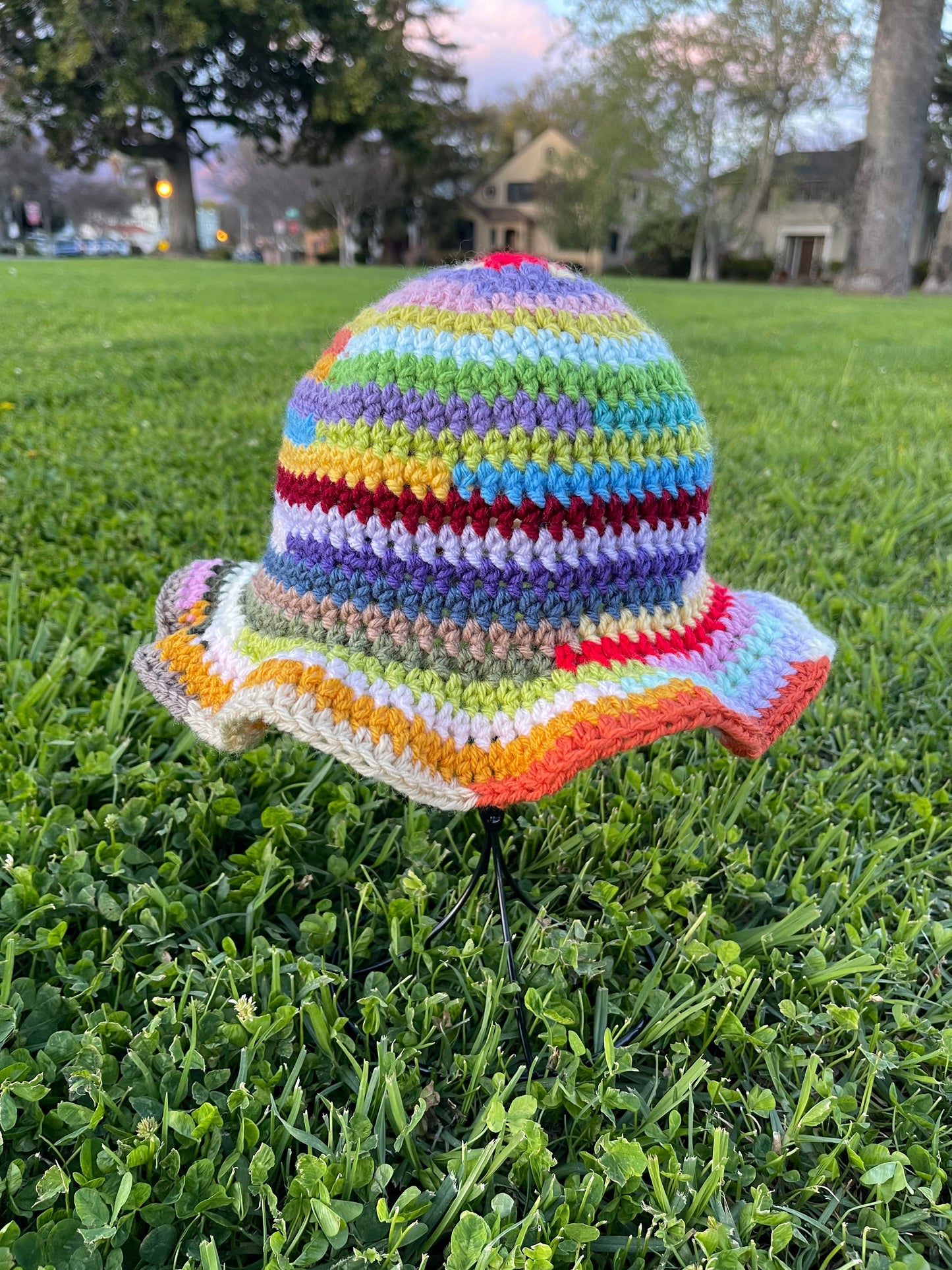 Crochet Multicolor Bucket Hat