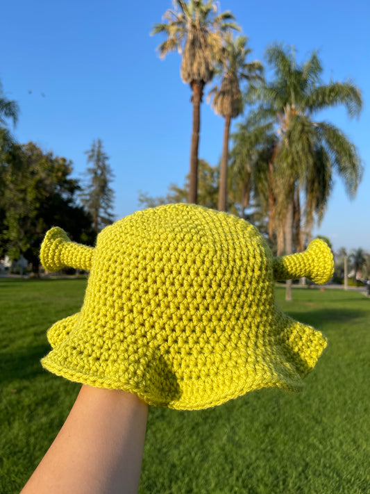 Crochet Shrek Bucket Hat