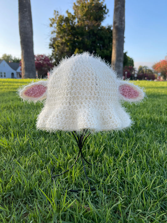 Crochet Lamb Bucket Hat