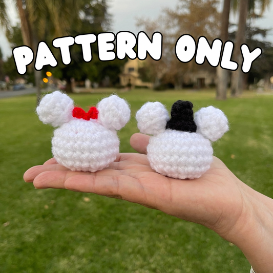 Crochet Mickey & Minnie Snowballs PATTERN