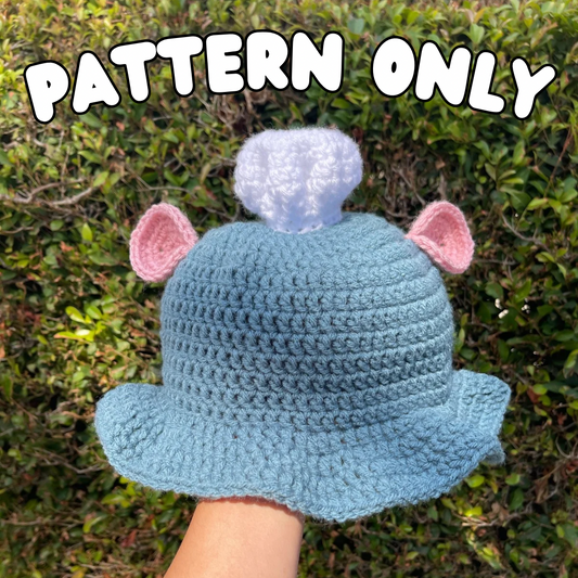 Crochet Ratatouille Bucket Hat PATTERN
