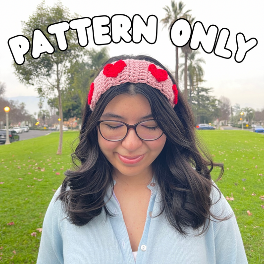 Crochet Heart Headband PATTERN