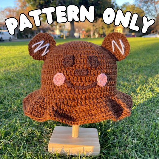 Crochet Gingerbread Mickey Bucket Hat PATTERN