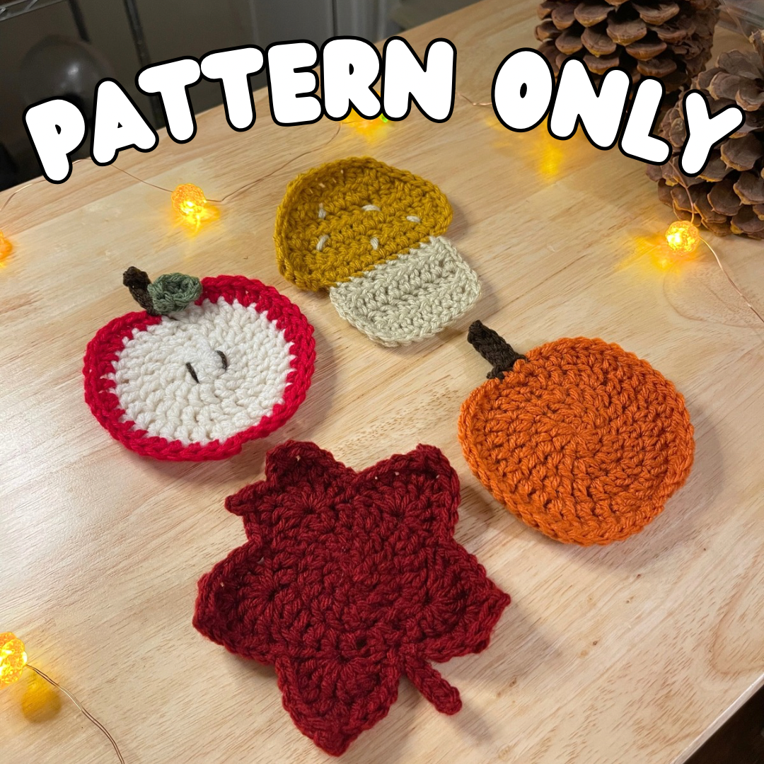 Crochet Fall Coasters Pattern