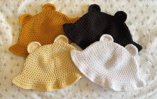 Crochet Teddy Bear Bucket Hat