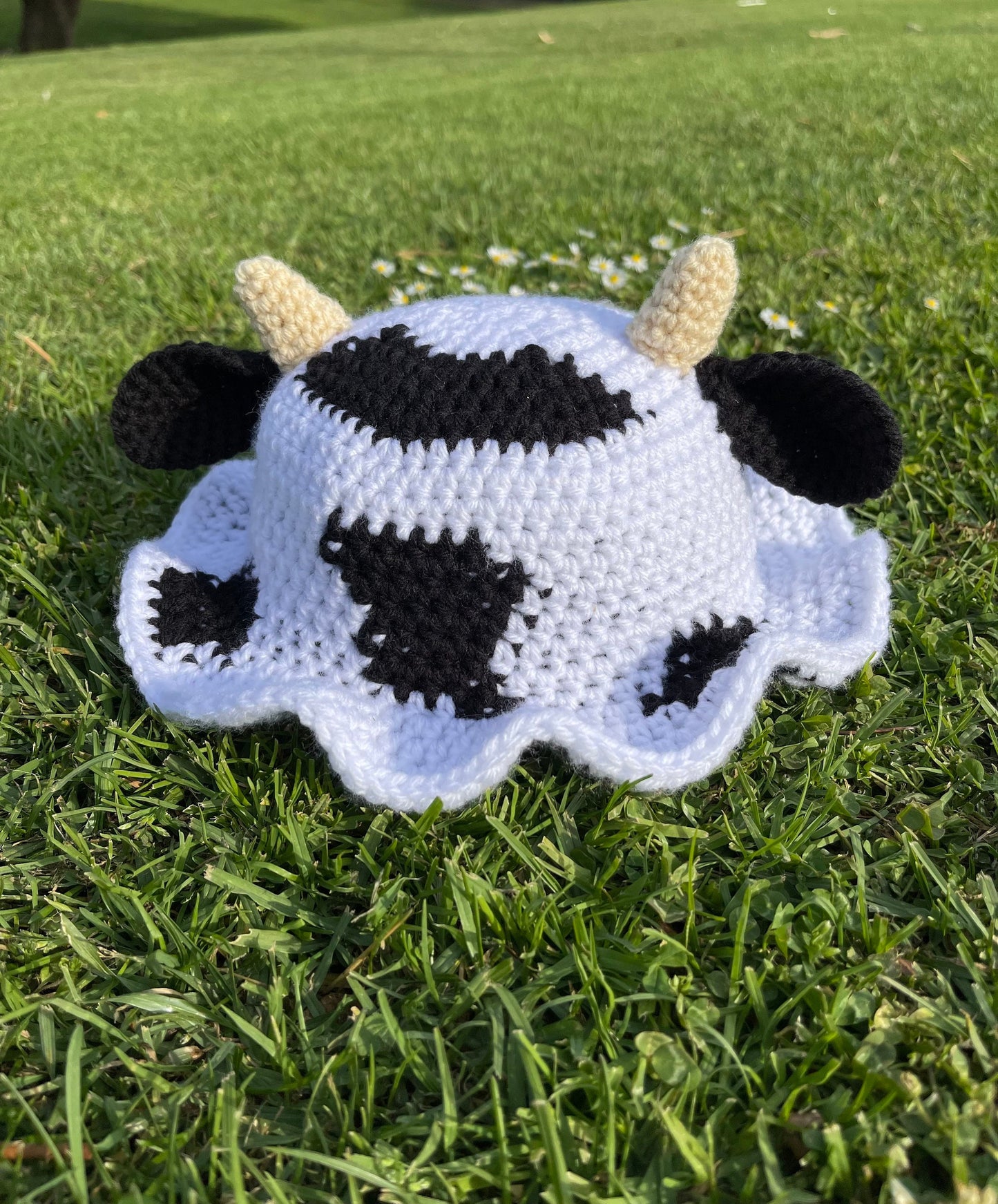 Crochet Cow Bucket Hat