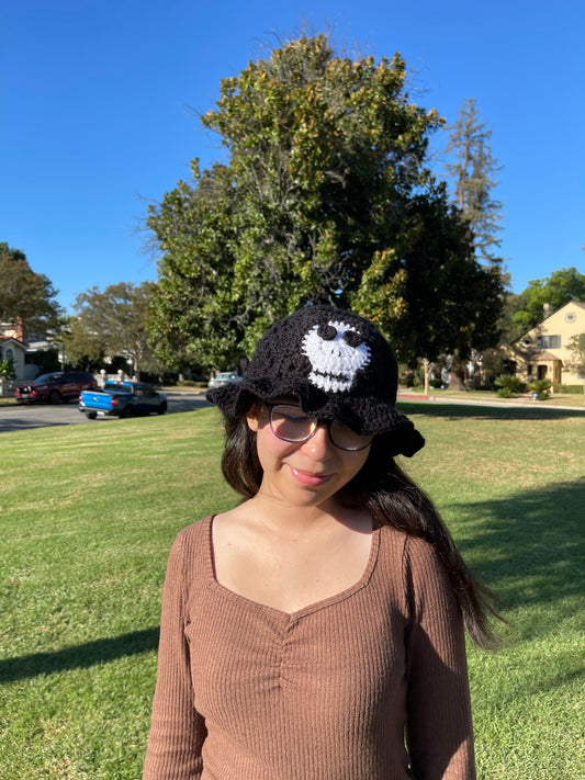 Crochet Calavera Bucket Hat