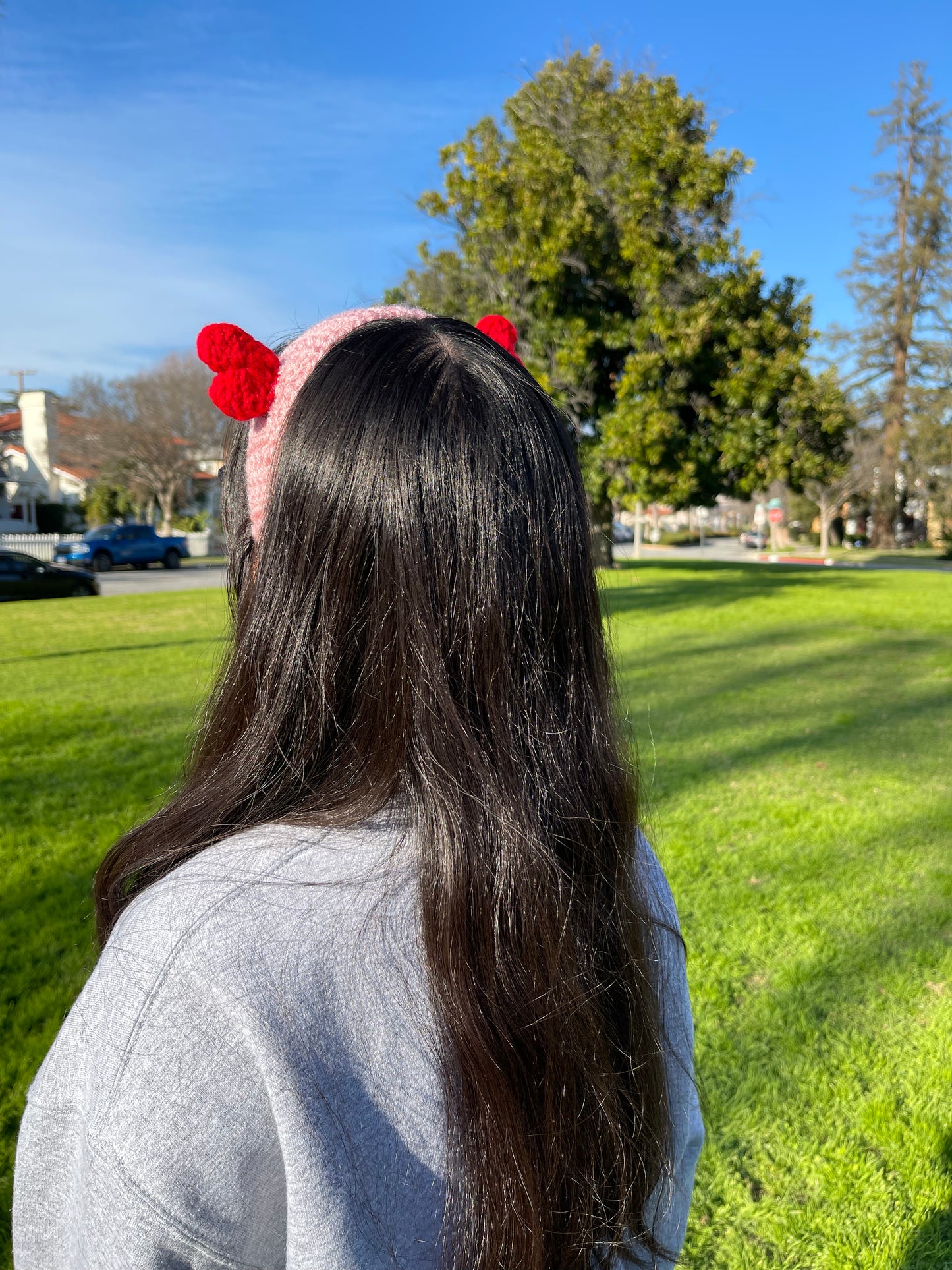 Diadema De Corazón De Ganchillo